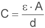 формула емкости конденсатора
